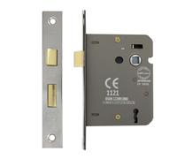 Fire Rated Nickel Plated Ce Rated 3 Lever Sashlock 75 mm By I-Ce Locking Systems