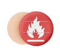 Fire Red Square Warning Mark Air Cushion Makeup Foundation Sponge Powder Puff