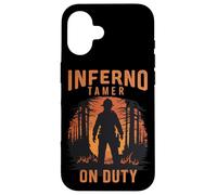 Fire Rescue Inferno Tamer On Duty Quote Wildland Firefighter Case for iPhone 16