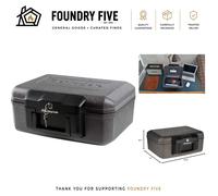 Fire Resistant and Waterproof Safe Box - Small Key Lock Storage Solution