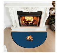 Fire Resistant Fireplace Hearth Mat Half Round Grill Mat Under Desk Fire Retardant Hearth Pad for Wood Stove Fireplace Fireproof Fireplace Rugs for Fire Pit Grill Pad