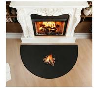 Fire Resistant Fireplace Hearth Mat Half Round Grill Mat Under Desk Fire Retardant Hearth Pad for Wood Stove Fireplace Fireproof Fireplace Rugs for Fire Pit Grill Pad
