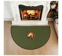 Fire Resistant Fireplace Hearth Mat Half Round Grill Mat Under Desk Fire Retardant Hearth Pad for Wood Stove Fireplace Fireproof Fireplace Rugs for Fire Pit Grill Pad