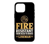 Fire Resistant From Head to Boots Lineman Arc Flash Lineman Case for iPhone 16 Pro Max