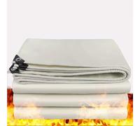 Fire-Resistant Outdoor Tarpaulin 4x8m - Smoke Ber & Cover for Goods, Ideal Fire Curtain for Protection Against Flames and Extreme Weather