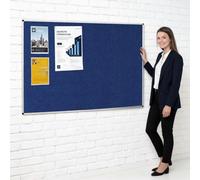 Fire-Retardant Aluminium Frame Noticeboard 120 x 180cm Blue | Fully compliant with fire safety regulations UK manufactured for assured quality & years of use