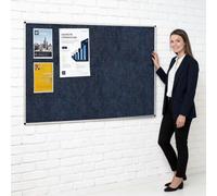 Fire-Retardant Aluminium Frame Noticeboard 120 x 180cm Ink Blue | Fully compliant with fire safety regulations UK manufactured for assured quality & years of use