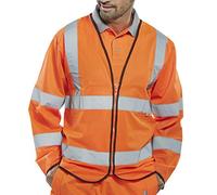 Beeswift Jerkin BSEEN FR LS Fire Retardant High Visibility EN ISO20471 Orange XL
