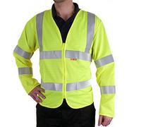 Beeswift Long Sleeve Jerkin Saturn - Fire Retardant High-Visibility EN ISO20471 Yellow XL