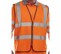 FIRE RETARDANT HI-VIS WAISTCOAT ORANGE XL