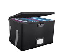 Fire Retardant Lock Box - Waterproof Safe for Documents and Valuables | Secure Storage Case for Files, Jewelry, Cash, Letters, Large Fire Resistant Organizer