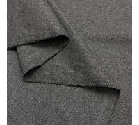 Fire Retardant Rustic Tweed Faux Wool Look Chevron Woven Herringbone Upholstery Fabric by The Metre - Charcoal