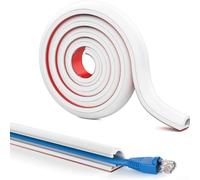 Fire Retardant Self Cable Duct, Split Flame Retardant Wire Looms High Temperature Cable Conduit Split Cable Sleeves Looms Tubing Auto Wire Conduit For Organizing And Protecting Cables (2Meter)