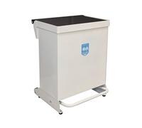 Fire Retardant Steel Sackholder White Body with Black Lid 42L 410365