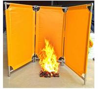 Fire Retardant Welding Screen - Foldable Welding Protection Screen with Steel Frame, Portable Flame Proof Partition, Spark Resistant Safety Screen for Grinding and Cutting