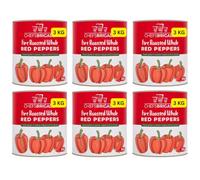 Fire Roasted Whole Red Peppers, 3kg (6x3kg)