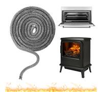 Fire Rope for Wood Burning Stove Log Burner Rope Seal 10mm x 2.5m Stove Rope Oven Door Seal Stove Sealing Cord Heat Resistant Rope Seal Replacement Gasket for Stove Chimney Fireplaces Oven Door
