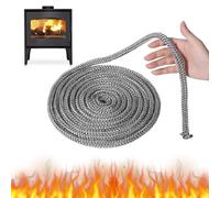 Fire Rope for Wood Burning Stove Log Burner Rope Seal 8mm x 2.5m Stove Rope Oven Door Seal Stove Sealing Cord Heat Resistant Rope Seal Replacement Gasket for Stove Chimney Fireplaces Oven Door