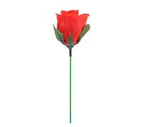 Fire Rose Trick Toy with Wax Block for Stage Street Party Performance Novelty Prop (Watermelon Red, 28cm)