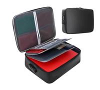 Fire Safe Document Box - File Lockable Organizer,Lockable Filing Cabinet with Handle Security Fireproof Waterproof Portable for Business Passport Money