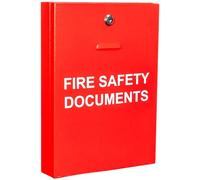 Fire Safety Document Box, STI-EMA4FIRE-M - Safety Technology International, A4 Metal Document Box, Red with Matte Finish, 350mm x 245mm x 50mm
