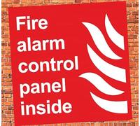 Fire Safety Equipment Fire Alarm Control Panel Inside Sign Safety Warning Sign Self Adhesive Gloss Sticker 125mm x 125mm