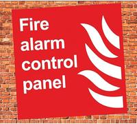 Fire Safety Equipment Fire Alarm Control Panel Warning Sign Self Adhesive Gloss Sticker 210mm x 210mm