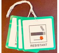 Fire Safety,Furniture/Upholstery DL7 String Hanging Green Labels Tickets Pack (20)