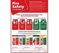 Fire Safety in the Workplace - Health and Safety Posters - Laminated - 420mm x 594mm (A2) - Office and Commercial Wall Charts by Daydream Education.