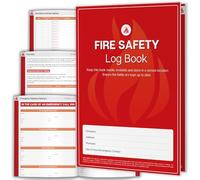 Fire Safety Logbook A4 | Workplace Fire Safety Record Book for Checks, Maintenance, Fire Drills, Training, Defects & Actions, 350gsm Durable Cover, Record Keeping Log Book for Business & Landlords