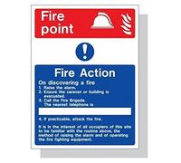 Fire Safety Supplier Caravan Park Fire Action - 200x300mm