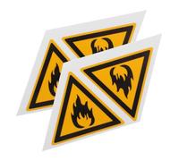 Fire Safety Warning Stickers 4pcs for Trash Bins and Garbage Cans