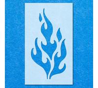 Fire Shape Flame Stencil: Mylar Airbrush Wall Art Painting Crafts 5| DIY-A4 Stencil - Design Size (255mm 130mm)