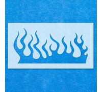Fire Shape Flame Stencil: Mylar Airbrush Wall Art Painting Crafts 7| DIY-A3 Stencil - Design Size (180mm 380mm)