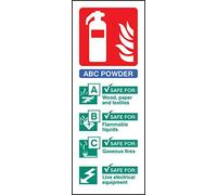 Fire Signs - Dry powder extinguisher identification - Rigid Plastic
