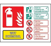 Fire Signs - Wet chemical extinguisher identification - Rigid Plastic