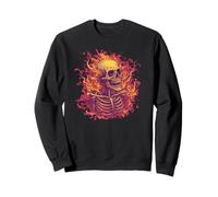 Fire Skeleton Outfit for Skeletons and Flames Lovers Sweatshirt