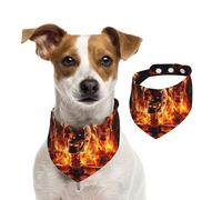 Fire Skeletons Dog Bandanas,Summer Bandanas for Dogs Washable Adjustable Dog Triangle Scarf Bibs Cute Pet Bibs for Medium Large Dogs Puppy and Cats Medium