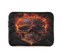 Fire Skull Laptop Sleeve Bag for 13-13.3Inch, Waterproof Shockproof Laptop Quilting Case, Slim Lightweight Design for Work-M