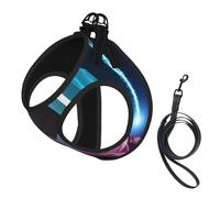 Fire Soccer Ball Printed,Pet Harness,Adjustable Reflective Dog Harness,Pet Leash Vest,S