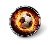 Fire Soccer Ball Round Badge Cute Brooch Hats Jackets Decor Personalized Lapel Pin Clothing Jewelry Accessories for Wedding Party Gift