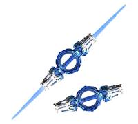 Fire Spin Sword Double-Edged Lightsaber Toy, Double Edged Retractable Light Sabers for Kids, with LED Lights & Sound, 360° Rotating Blades,Sparking Sword Toy for Kid Role-Play,Xmas Gift (Blue)
