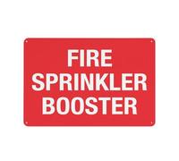 Fire Sprinkler Booster Sign Sign, 8 X 12 Grade Reflective Sheeting Rust Free Aluminum, Weather Resistant, Waterproof, Easy To Mount