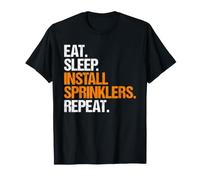 Fire Sprinkler Fitter Eat Sleep Routine T-Shirt