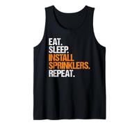 Fire Sprinkler Fitter Eat Sleep Routine Tank Top