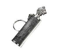Fire Starter Lighter Reusable Waterproof Flint Match Outdoor Camping Permanent Metal Matchstick with Keychain(Sold without Fluid) (Grey grey)
