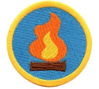 Fire Starting Badge Patch Survival Wilderness Scout Sash Iron On Embroidered