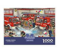Fire Station Emergency Drill Disaster Wooden Jigsaw Puzzle Waterproof 1000 Piece Puzzles for Adults Gifts Impossible Home Decoration