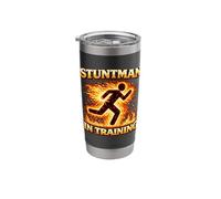Fire Stuntman in Training Action Future Flame Performer Stainless Steel Insulated Tumbler