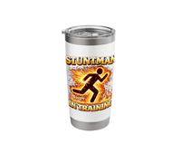 Fire Stuntman in Training Action Future Flame Performer Stainless Steel Insulated Tumbler
